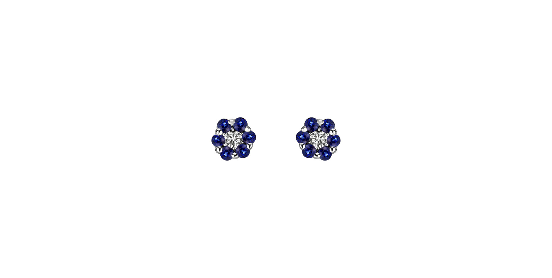 Diamond earrings with Sapphire Shiny Constellation
