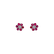 Diamond earrings and Ruby Shiny Flower2
