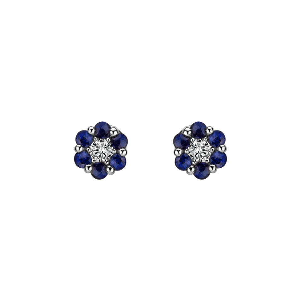 Diamond earrings with Sapphire Shiny Constellation