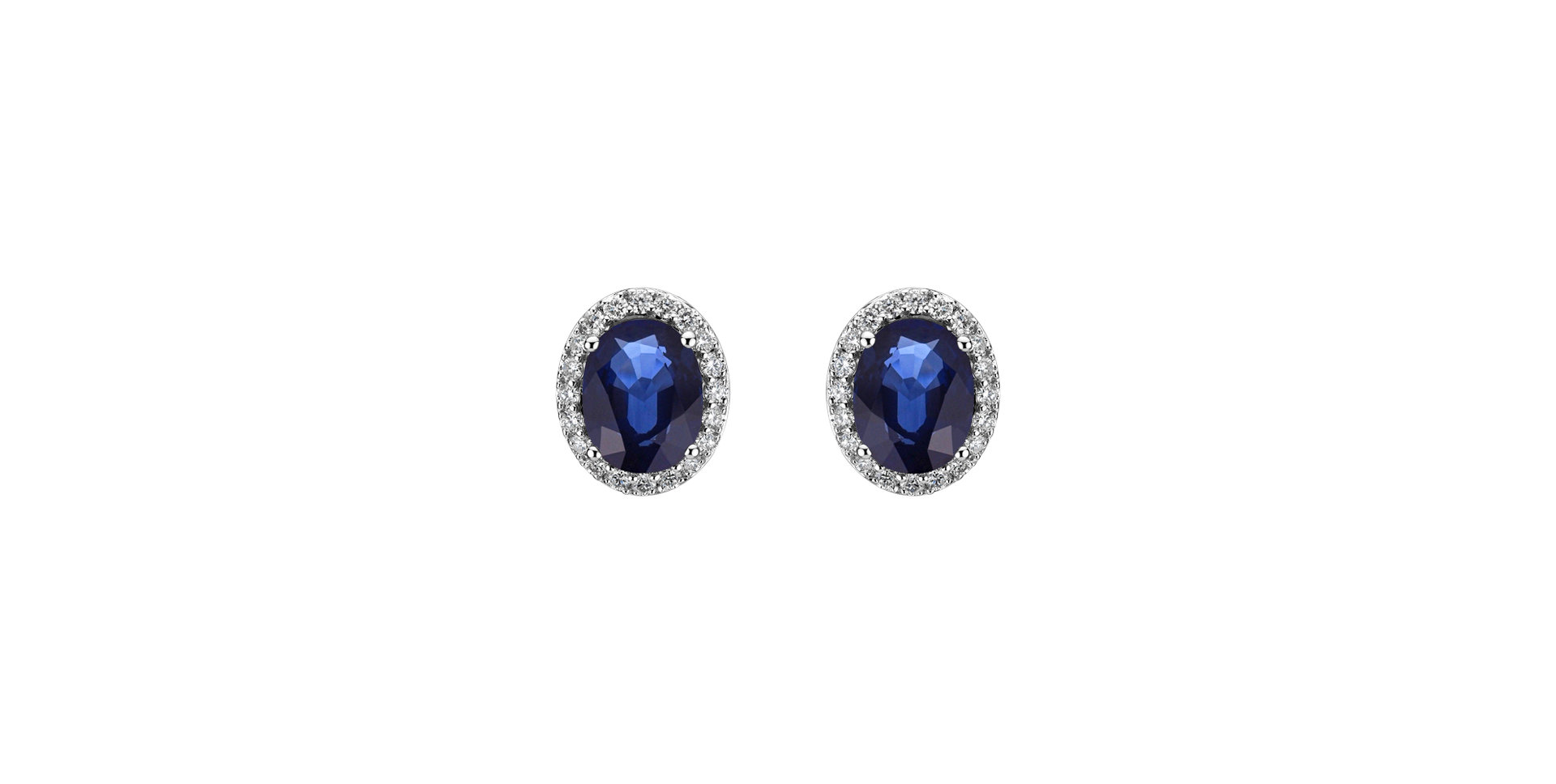 Diamond earrings with Sapphire Imperial Allegory