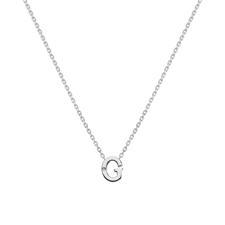 Diamond necklace Flat Line G