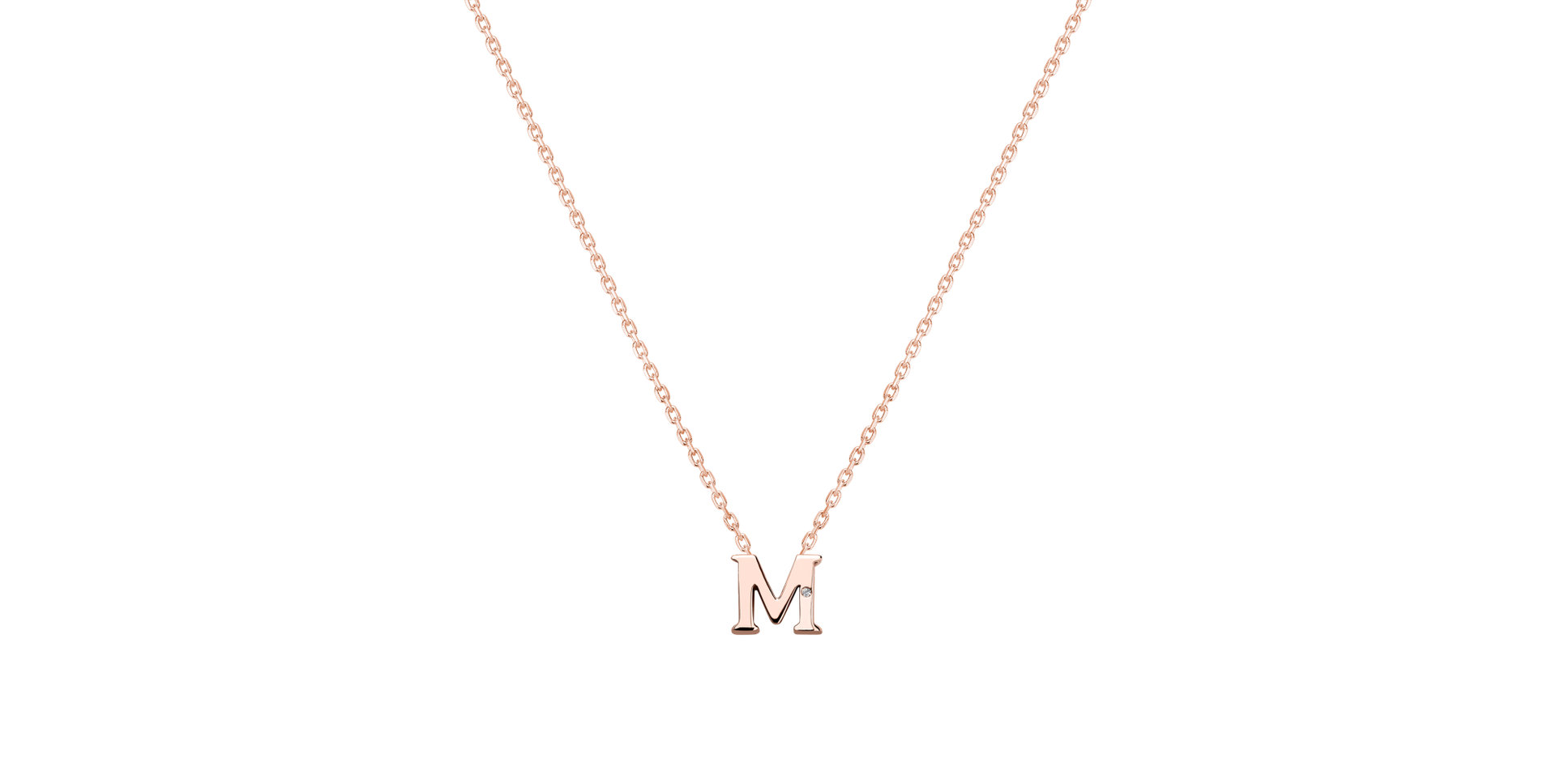 Diamond necklace Flat Line M