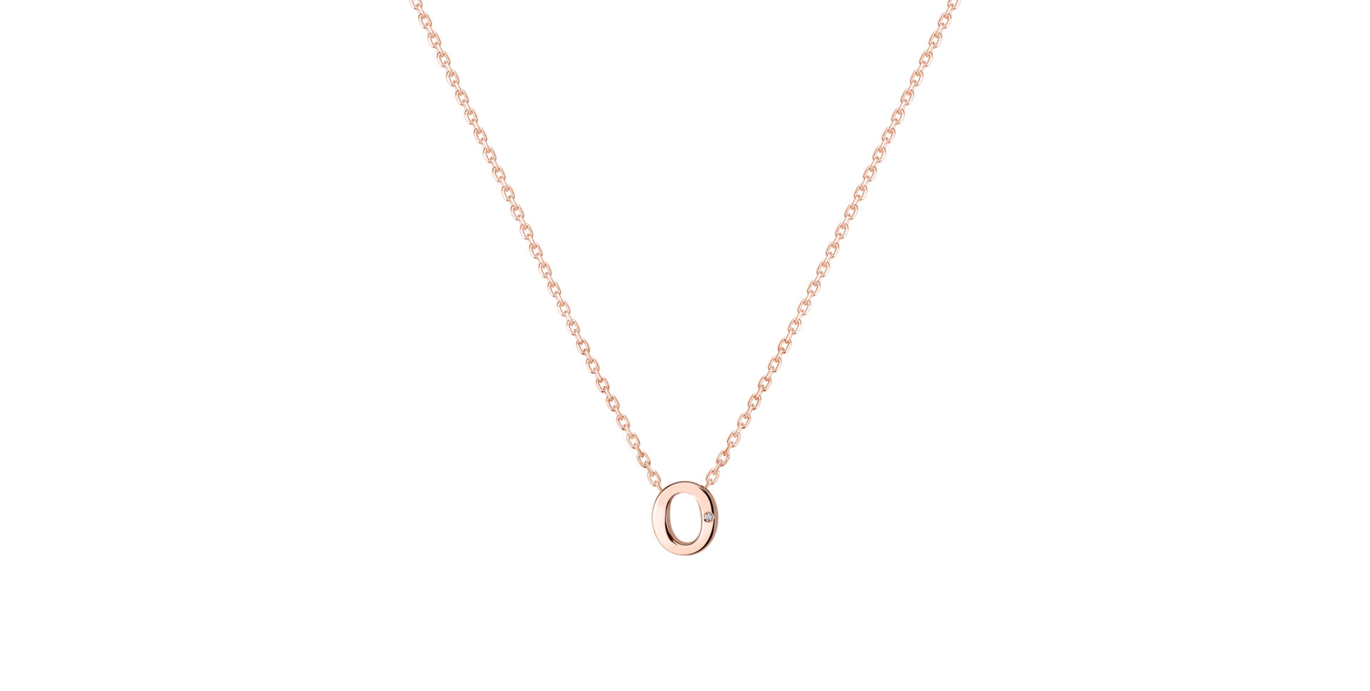 Diamond necklace Flat Line O