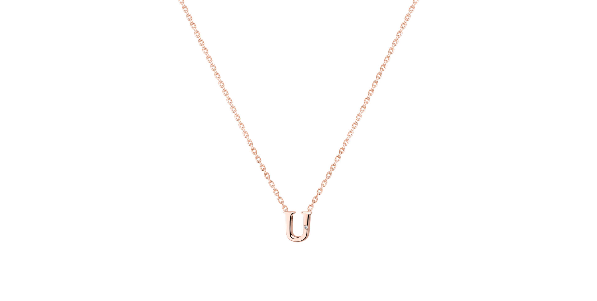 Diamond necklace Flat Line U