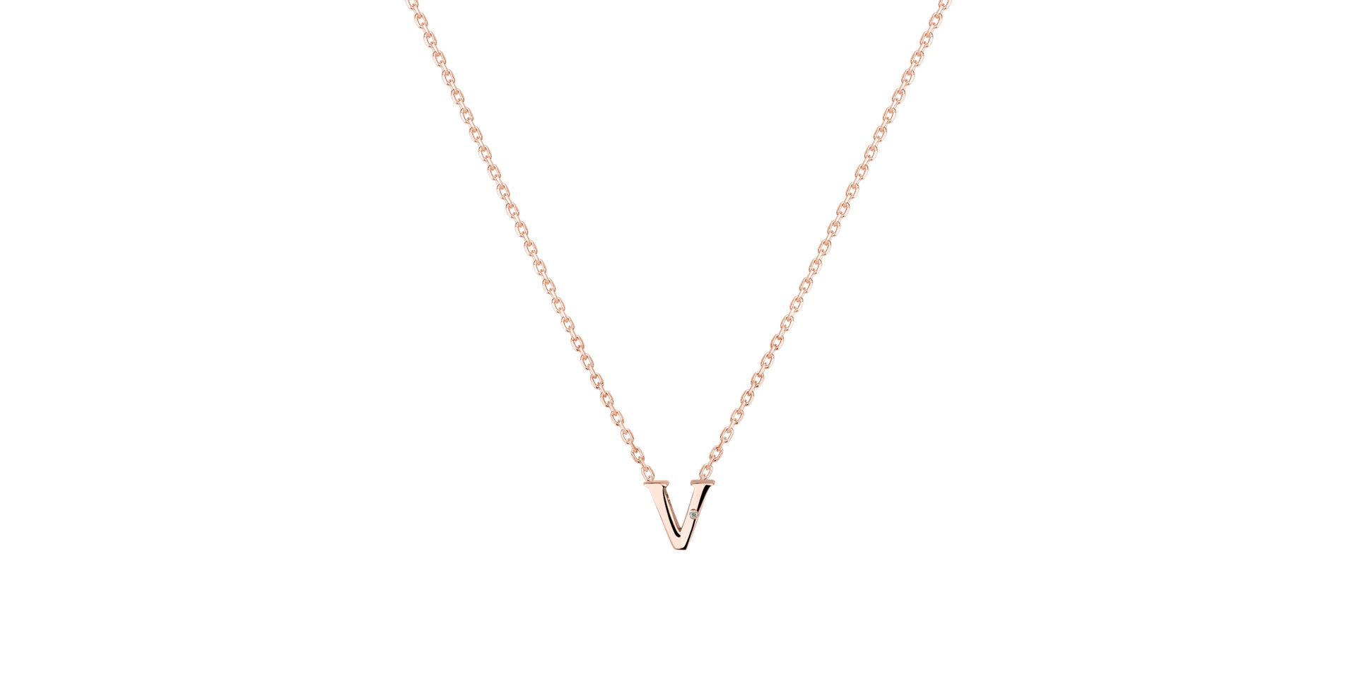 Diamond necklace Flat Line V