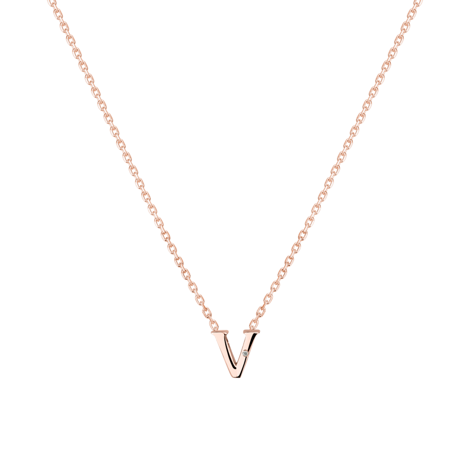 Diamond necklace Flat Line V