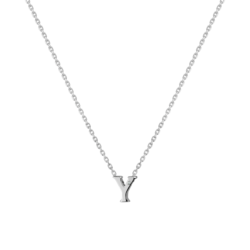 Diamond necklace Flat Line Y