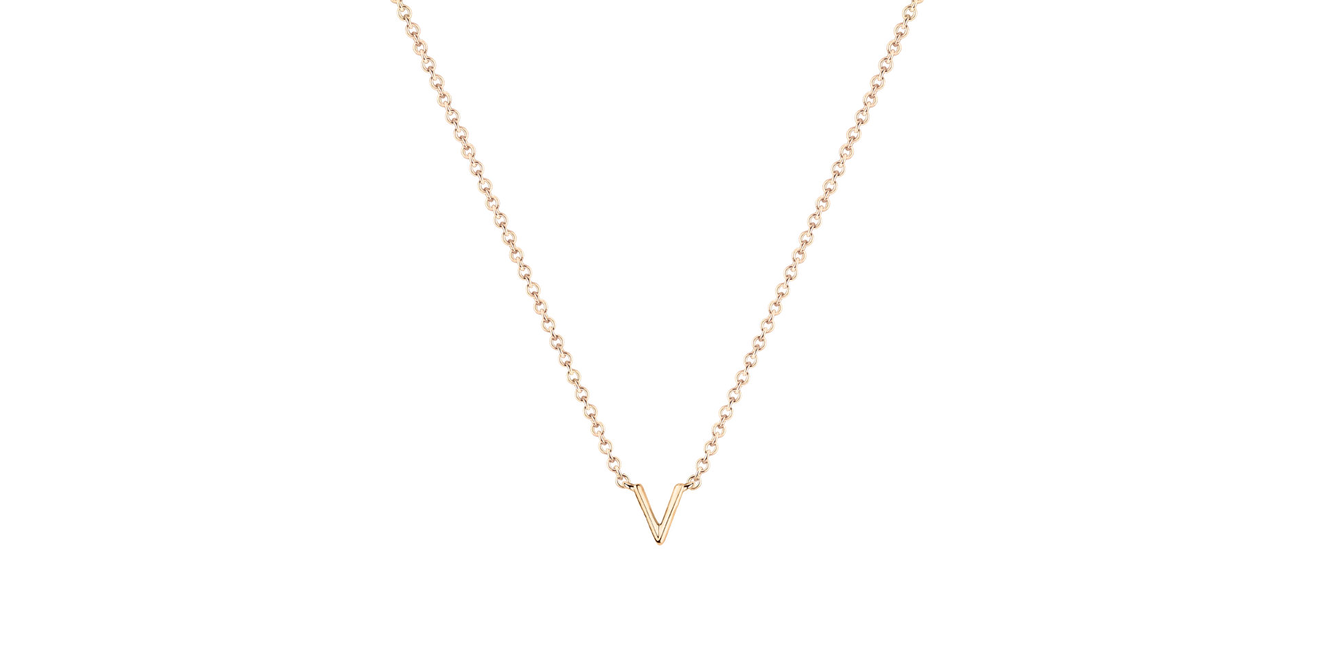 Diamond necklace Round Line V