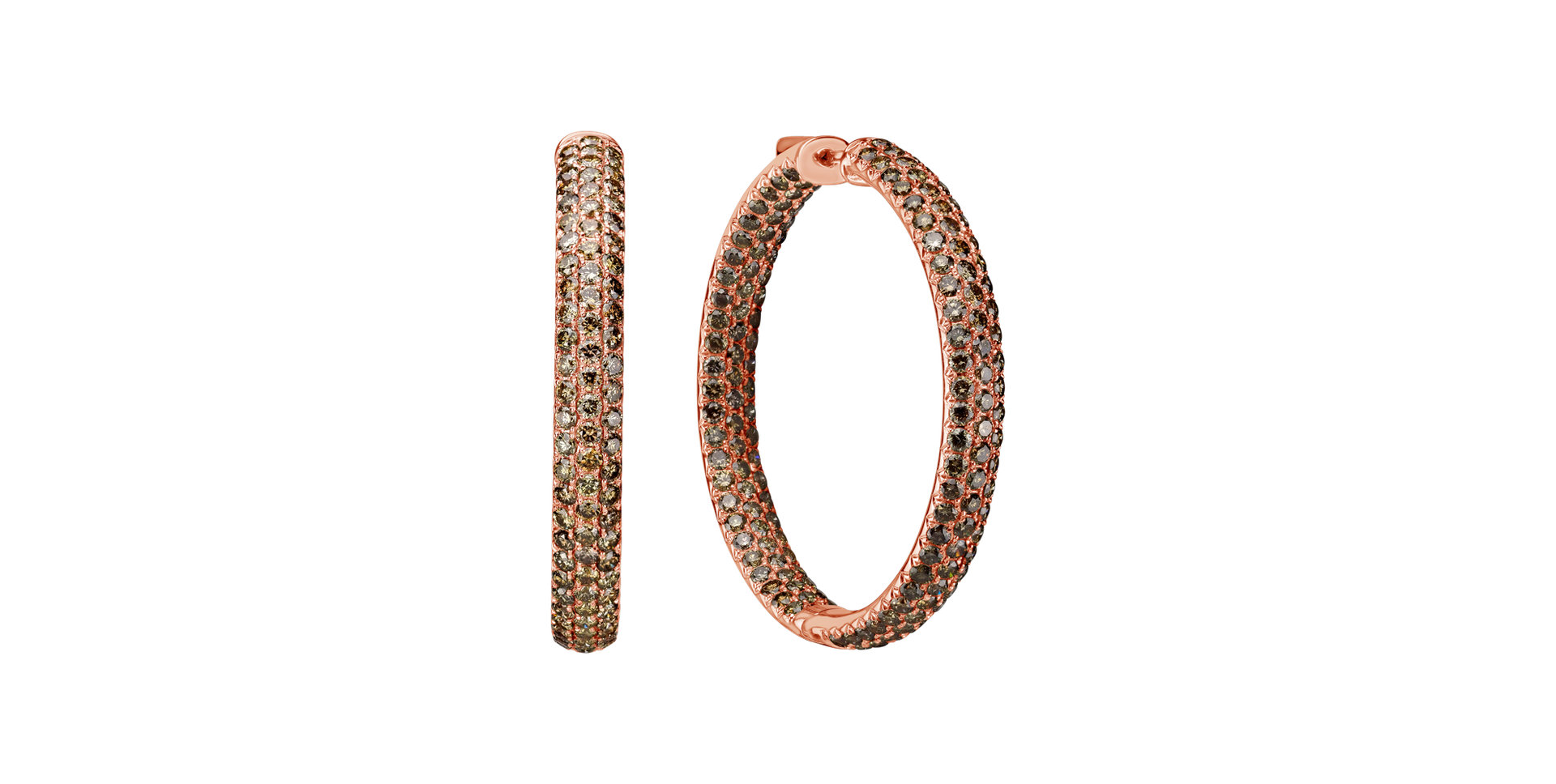 Earrings with brown diamonds Eclipse