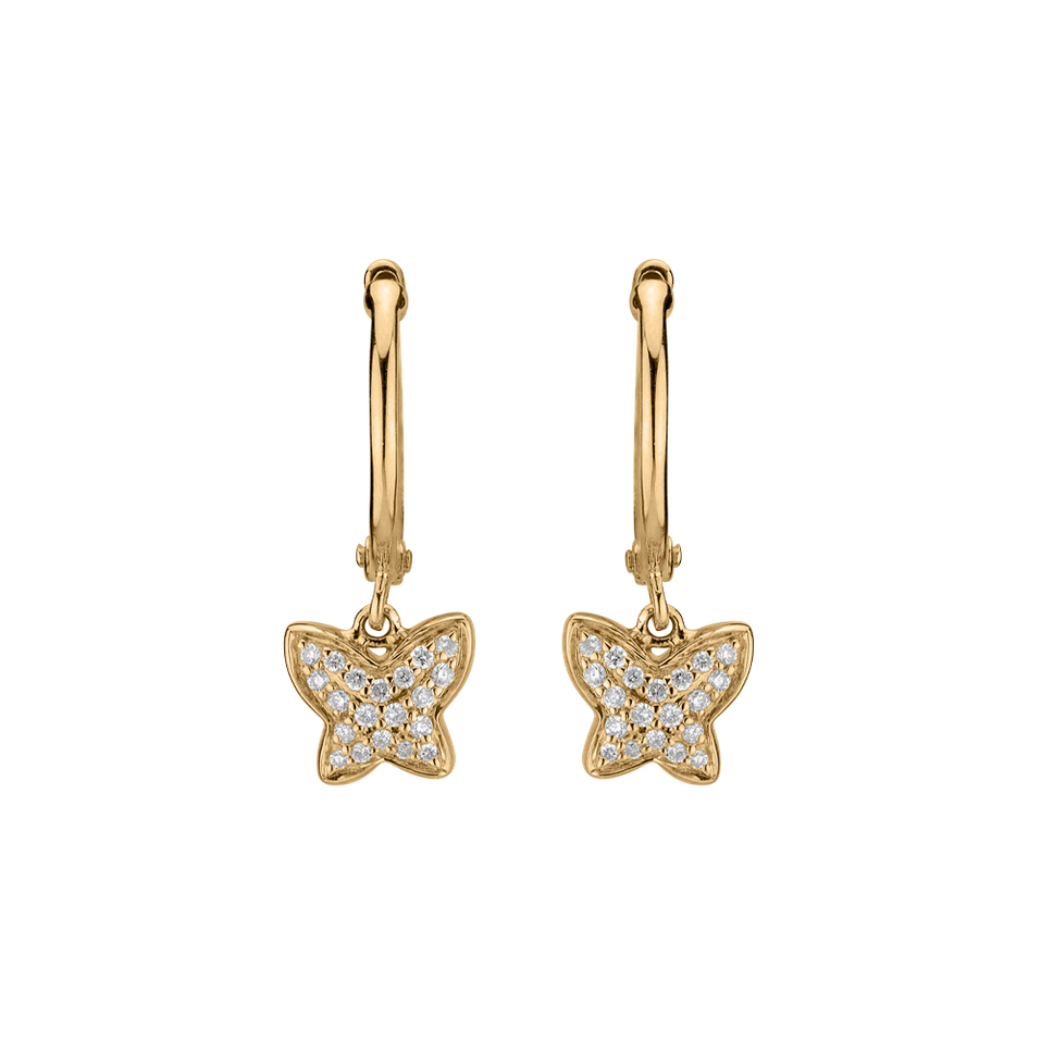 Diamond earrings Amazing Butterfly