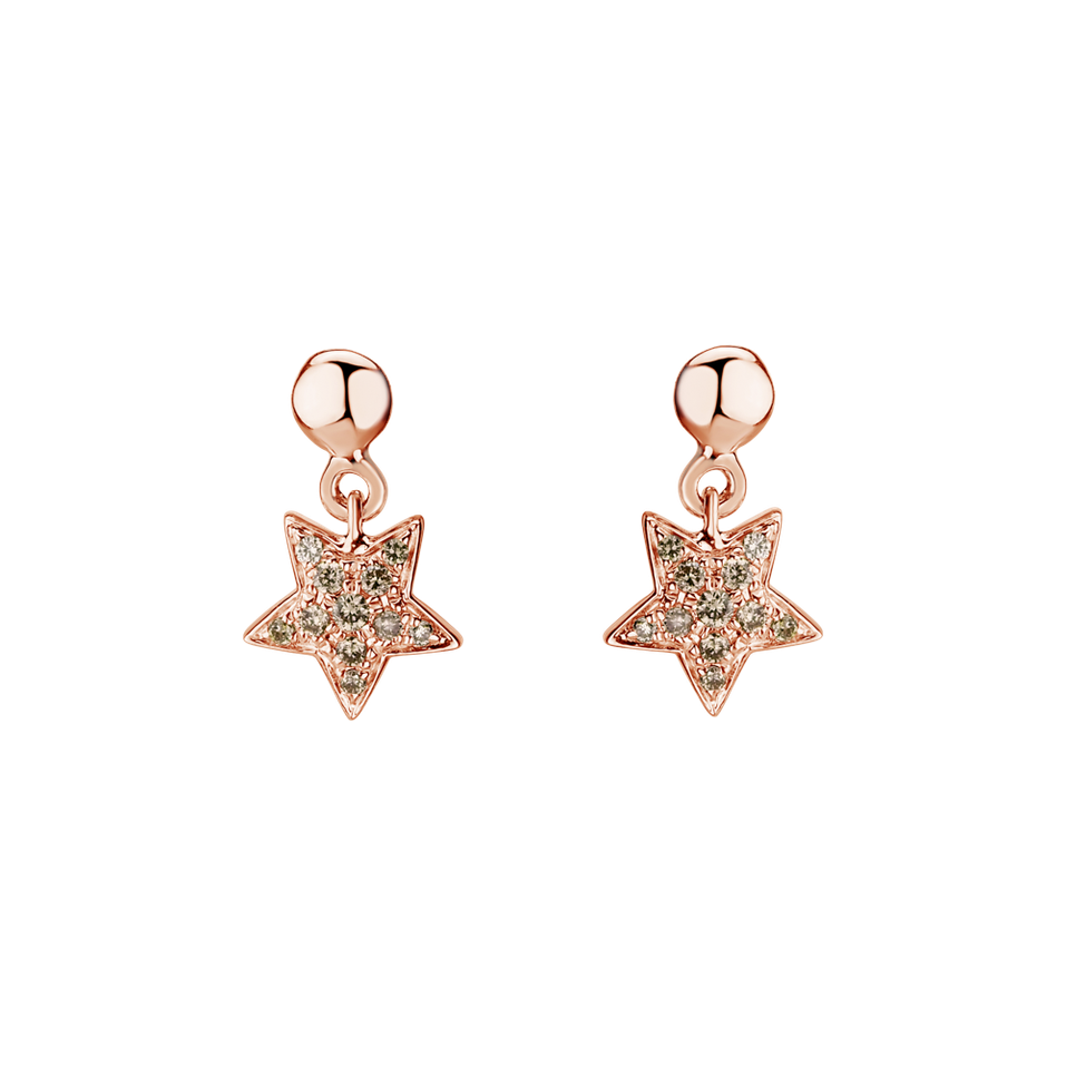 Earrings with brown diamonds Amazing Night