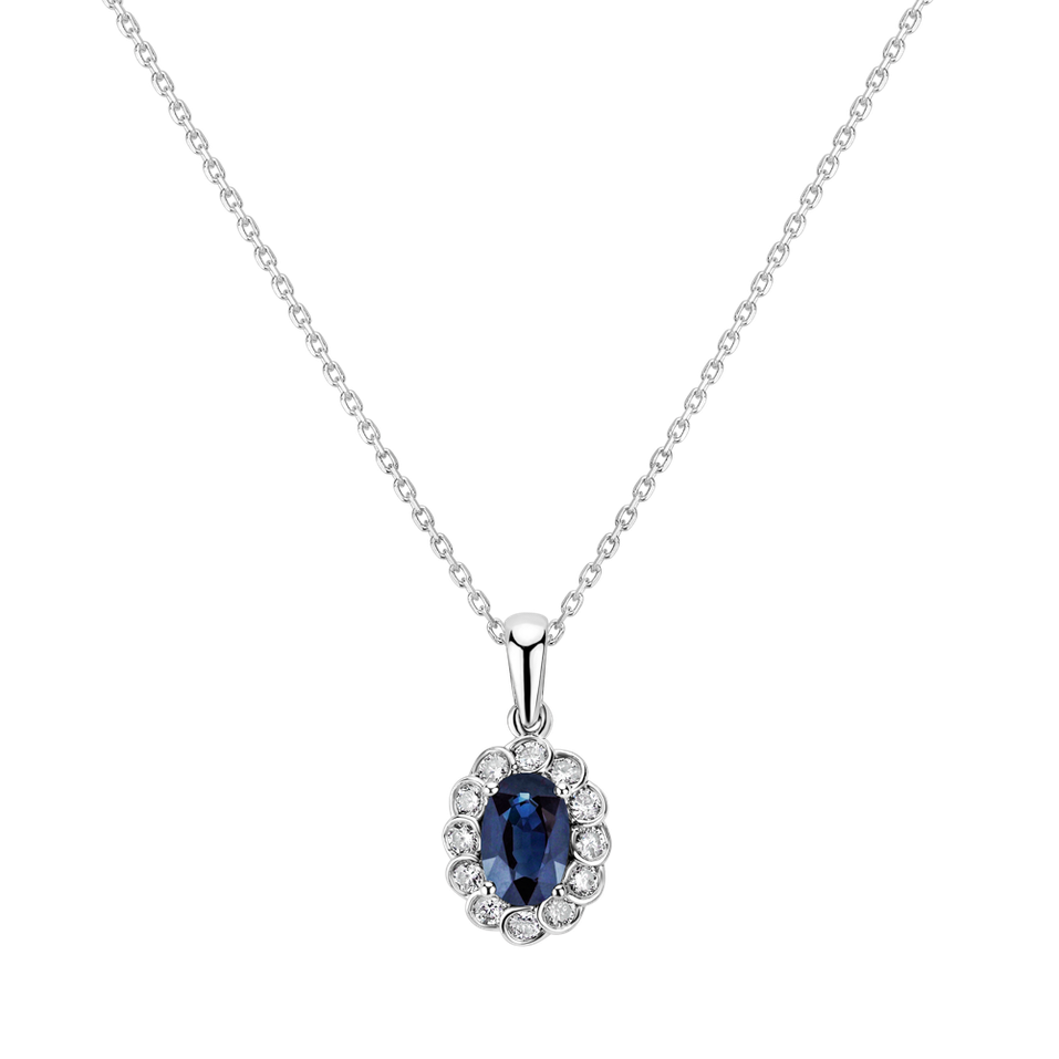 Diamond pendant with Sapphire Princess Brilliance