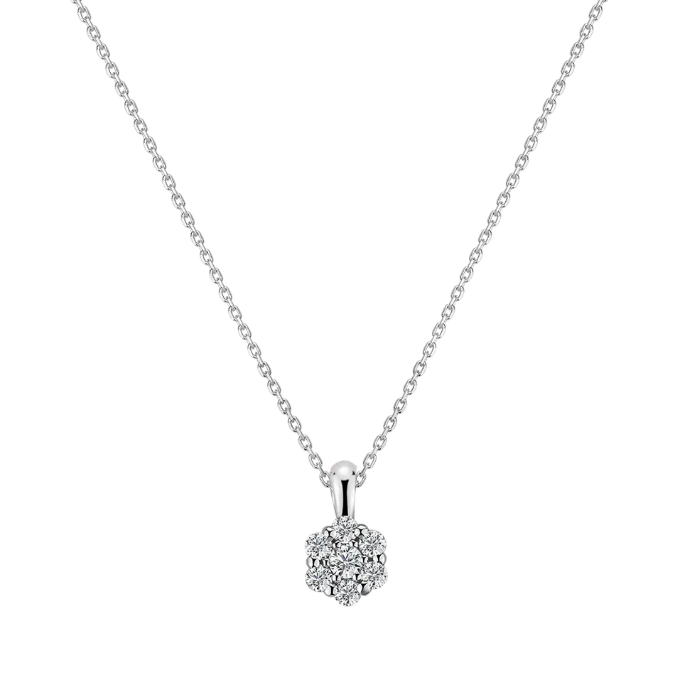 Diamond necklace Shiny Flower