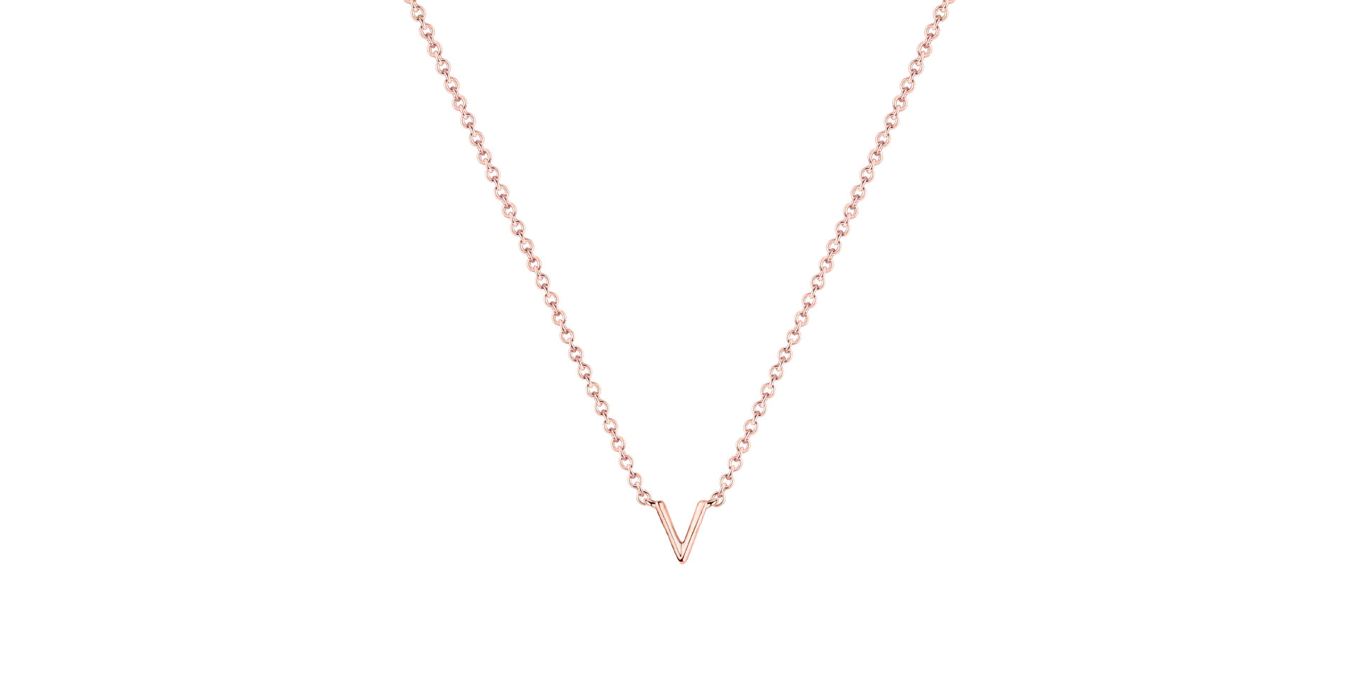 Diamond necklace Round Line V