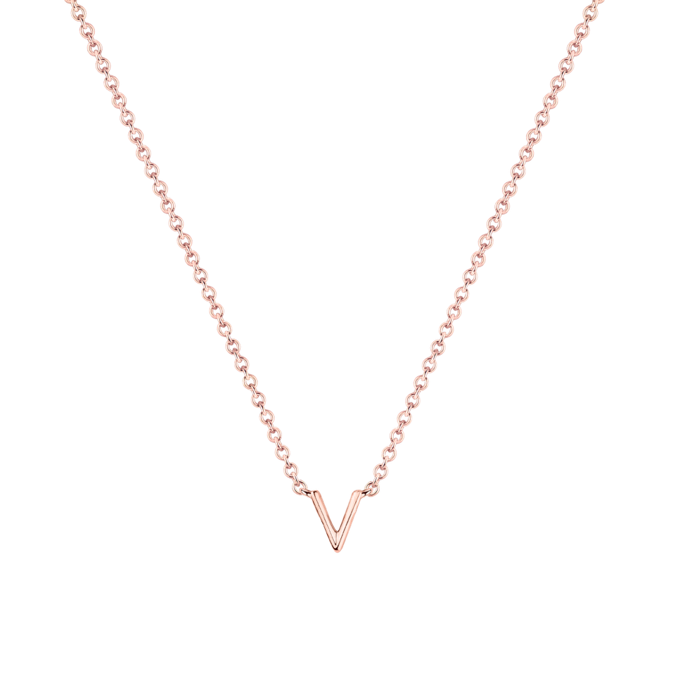 Diamond necklace Round Line V