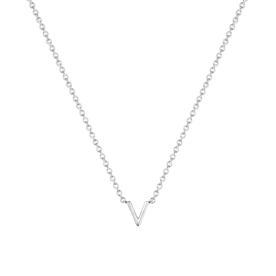 Diamond necklace Round Line V