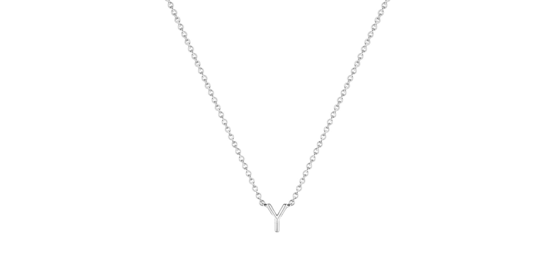 Diamond necklace Round Line Y