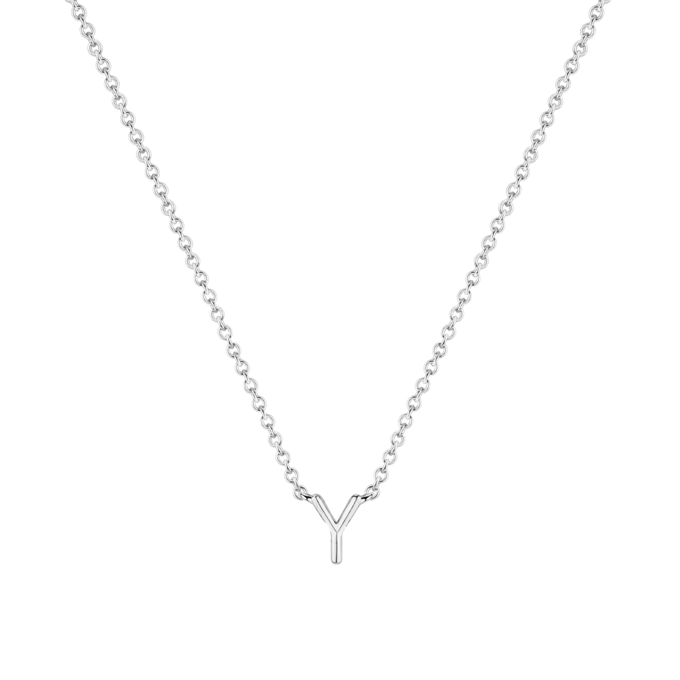 Diamond necklace Round Line Y