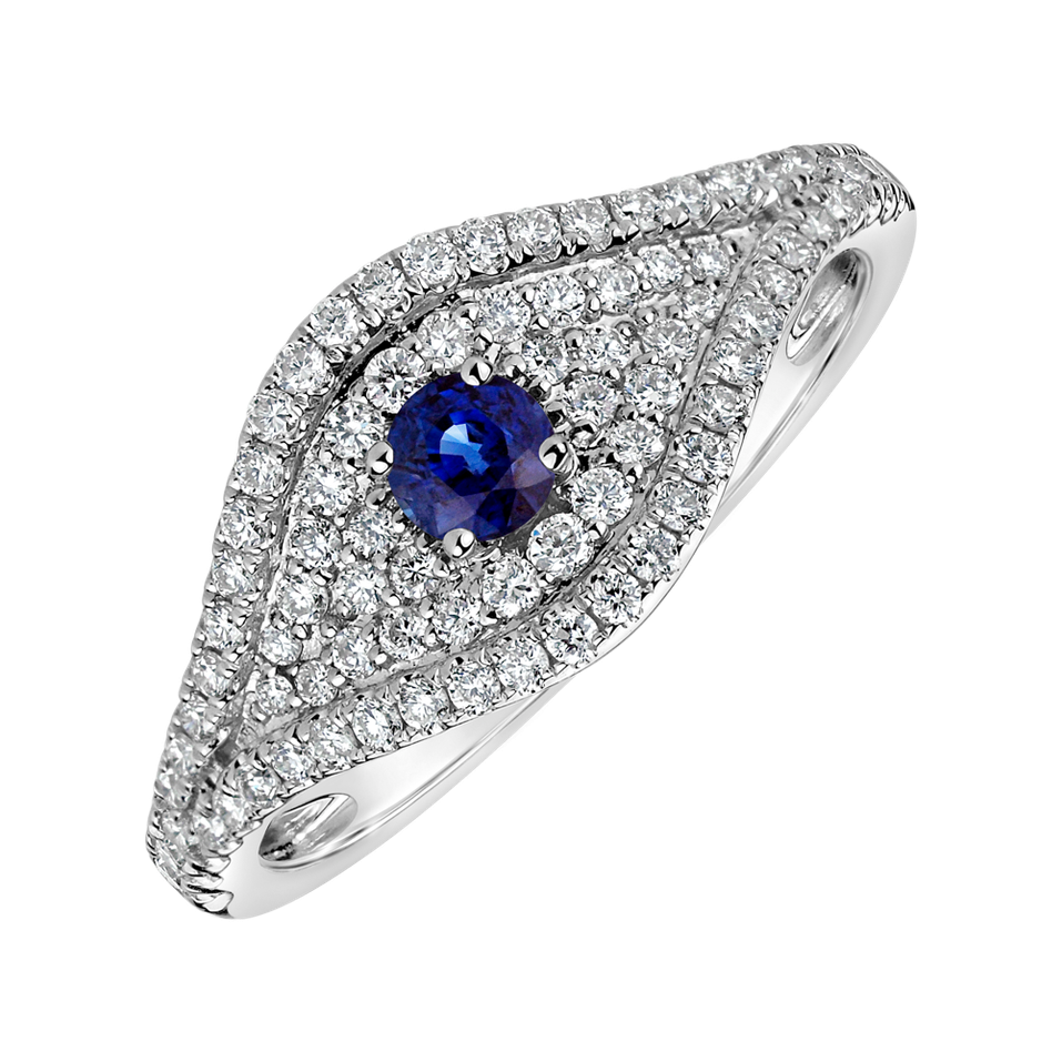Diamond ring with Sapphire Bright Vision