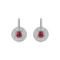 Diamond earrings with Ruby Shiny Circles2