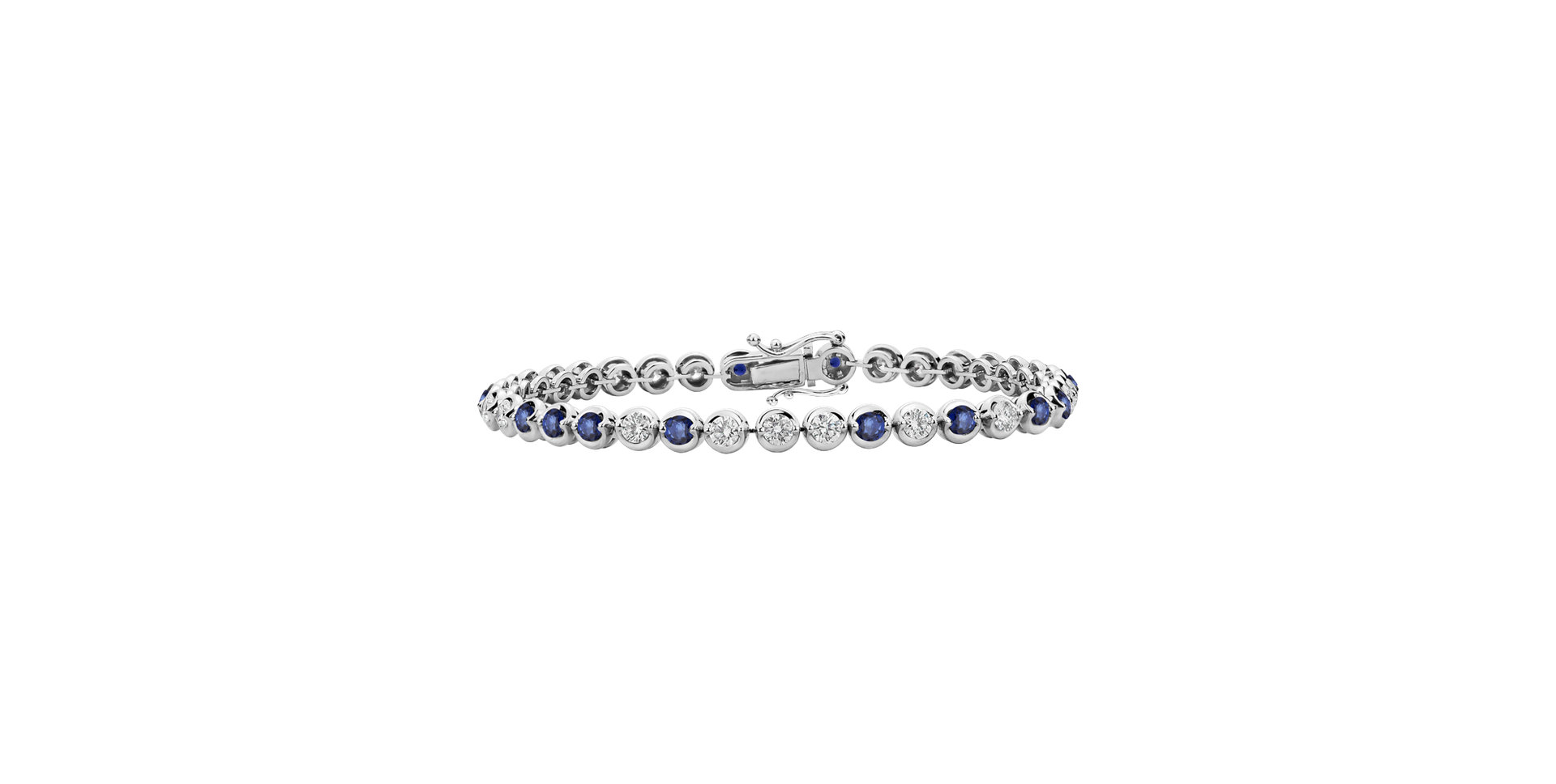 Diamond bracelet with Sapphire Cora