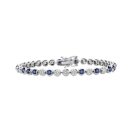 Diamond bracelet with Sapphire Cora