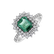 Diamond ring with Emerald Mystery Princess2