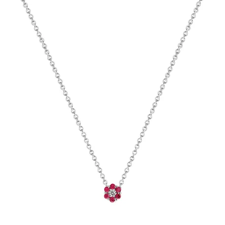 Diamond necklace with Ruby Shiny Constellation