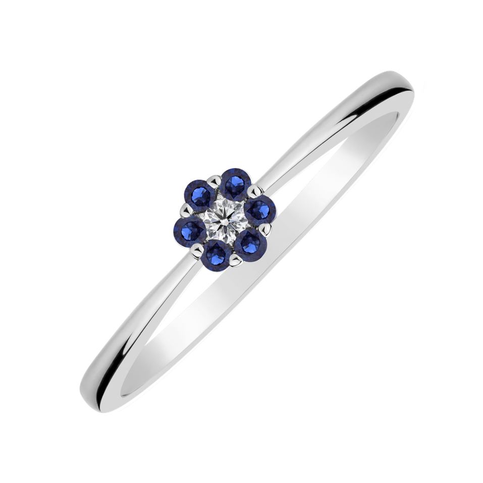 Diamond ring with Sapphire Shiny Constellation