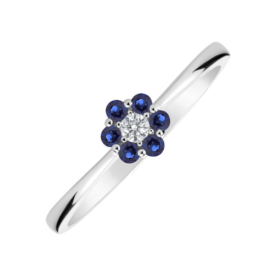 Diamond ring with Sapphire Shiny Constellation