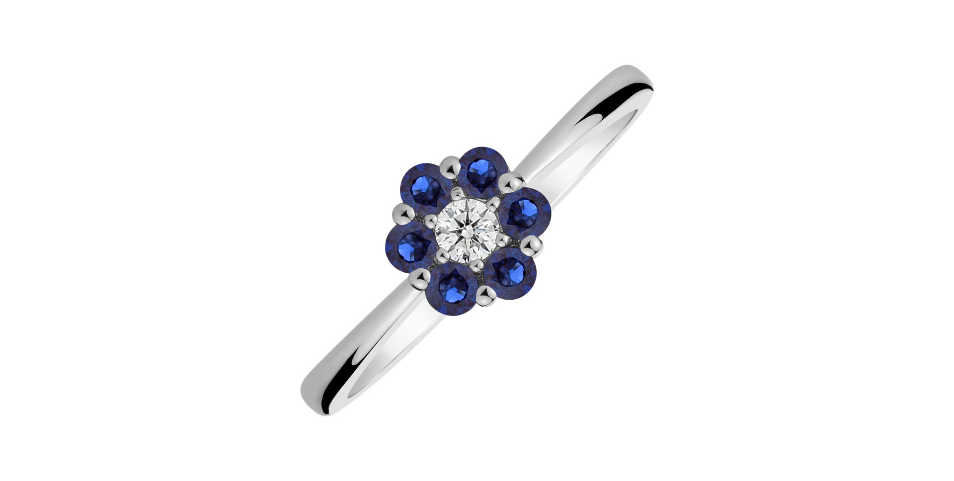Diamond ring with Sapphire Shiny Constellation
