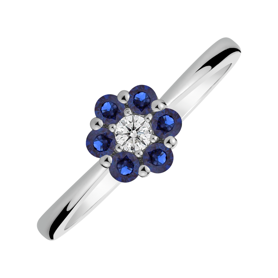 Diamond ring with Sapphire Shiny Constellation