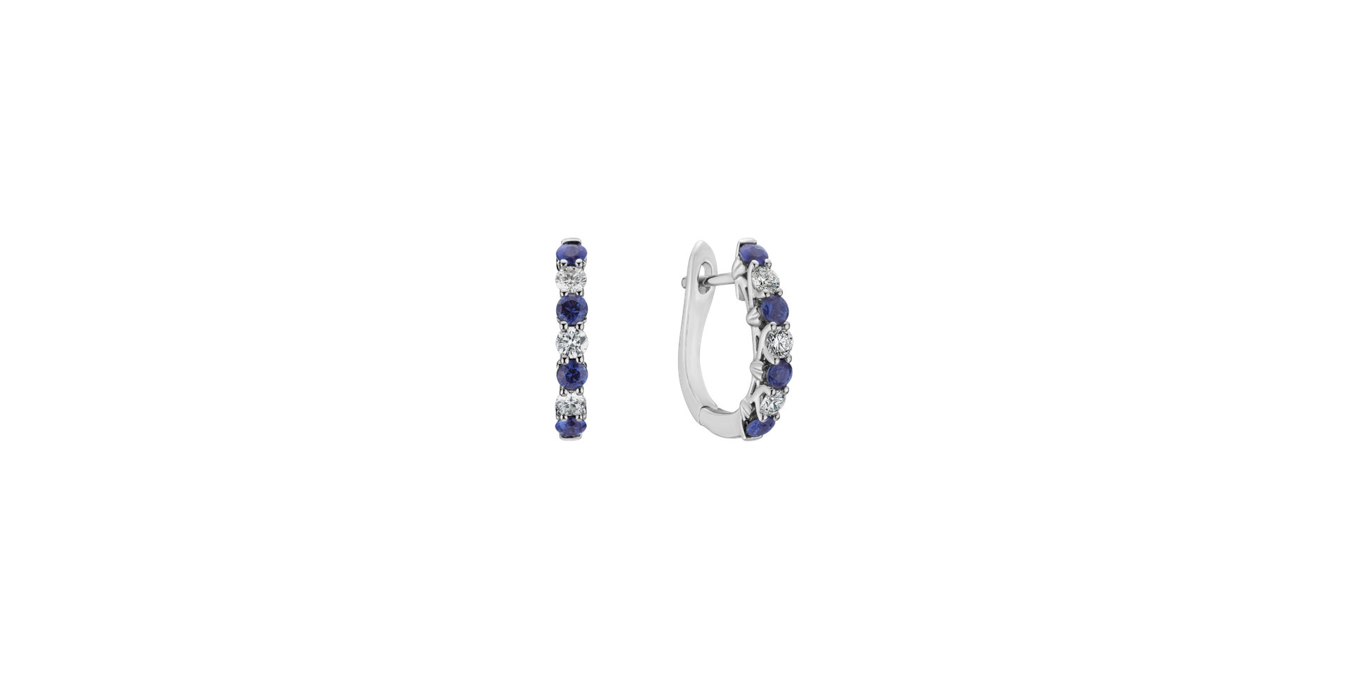 Diamond earrings with Sapphire Gem Grace