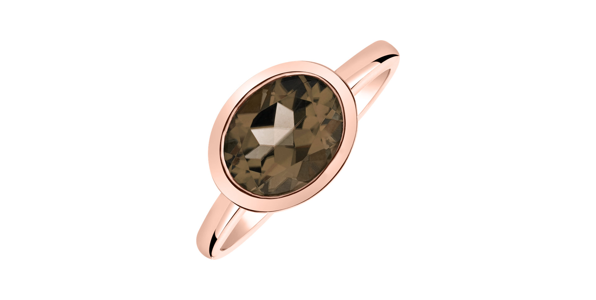 Ring with Smoky Quartz Bonbon