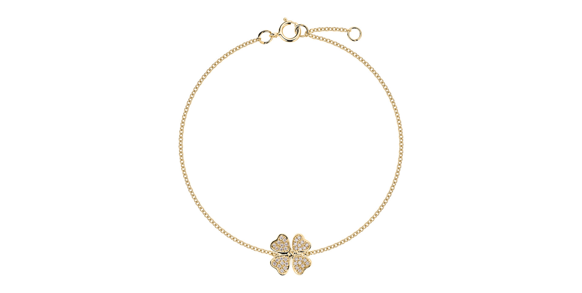 Diamond bracelet Four Leaf Clover