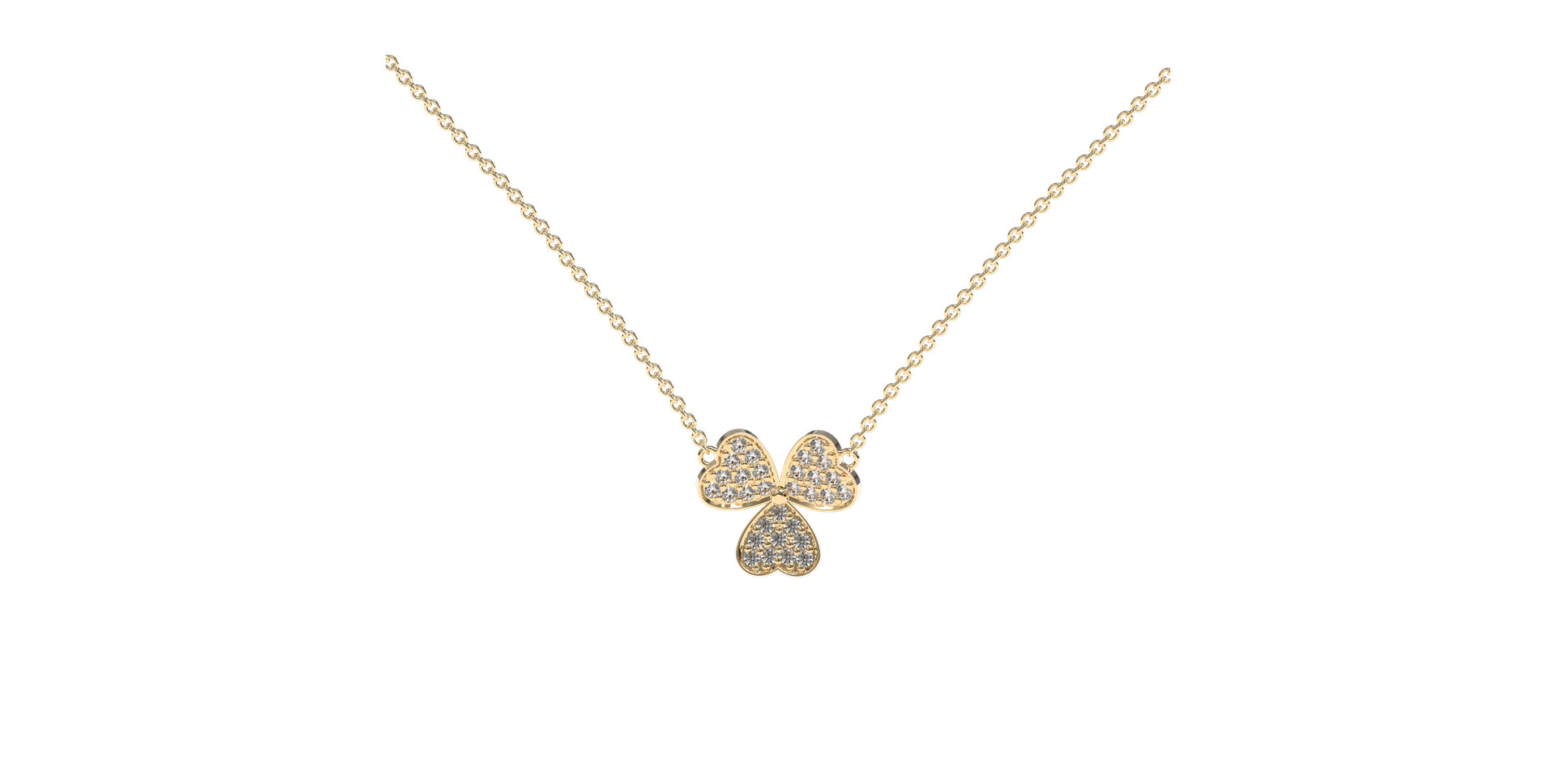 Diamond necklace Trefoil