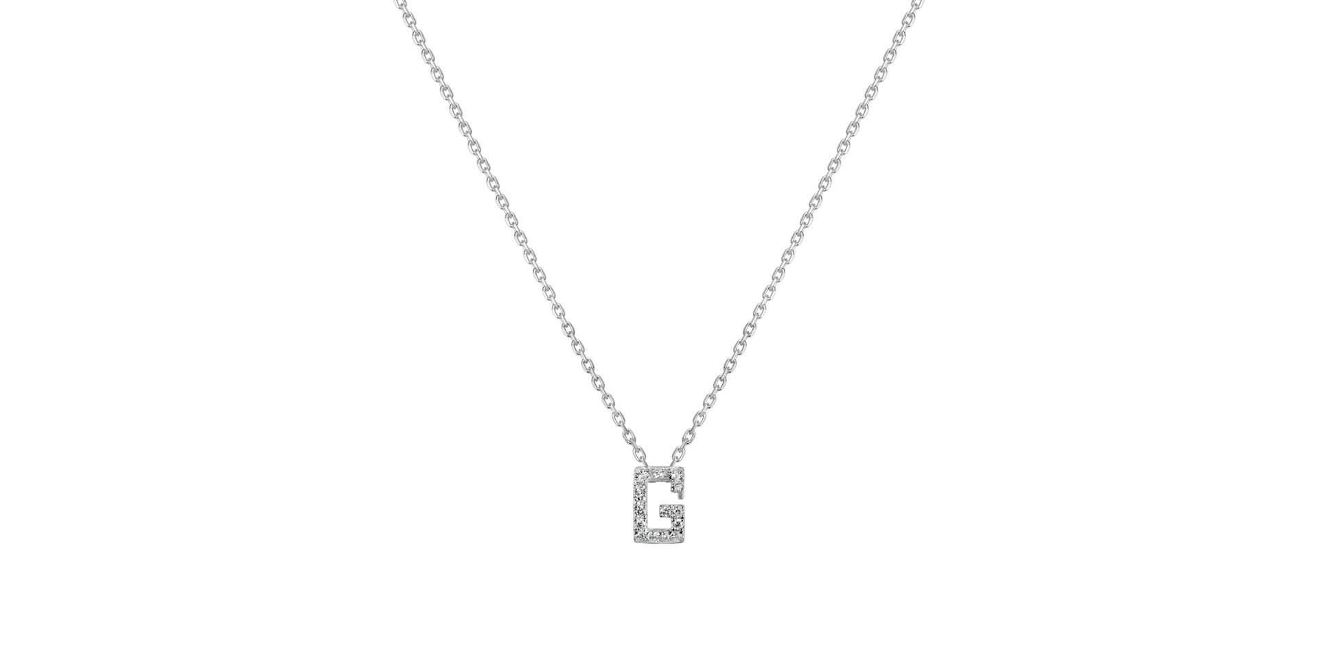 14ct white gold diamond necklace Brilliant necklace Waterfall Heaven