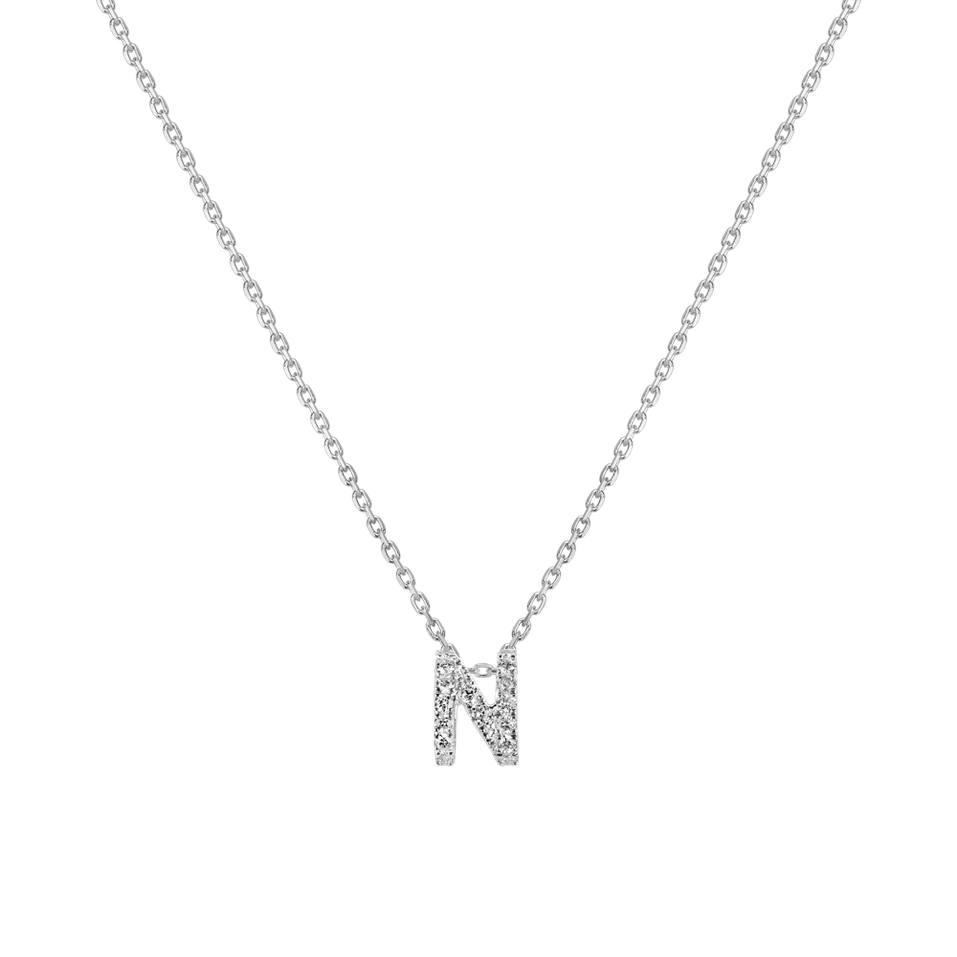 14ct white gold diamond necklace Brilliant necklace Waterfall Heaven