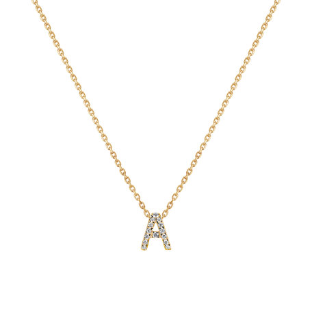 14ct yellow gold diamond necklace Brilliant necklace Waterfall Heaven