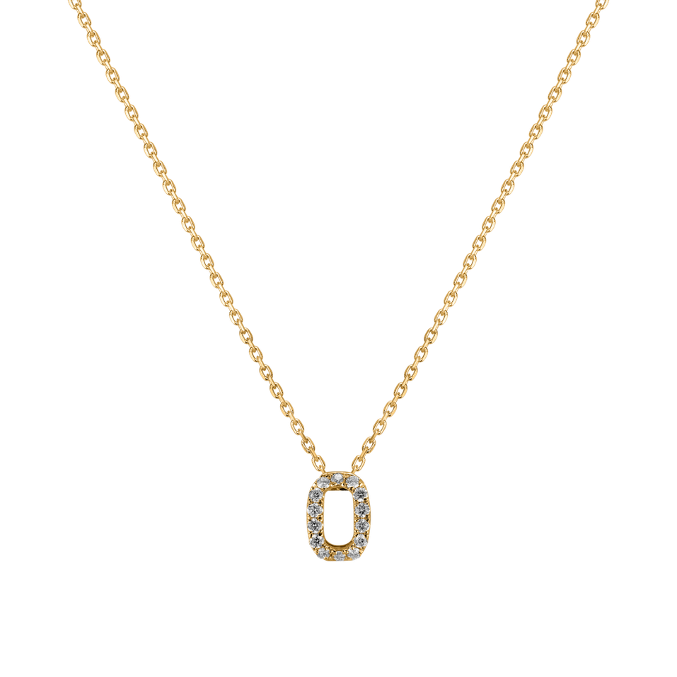 Diamond necklace Glittering Letter O