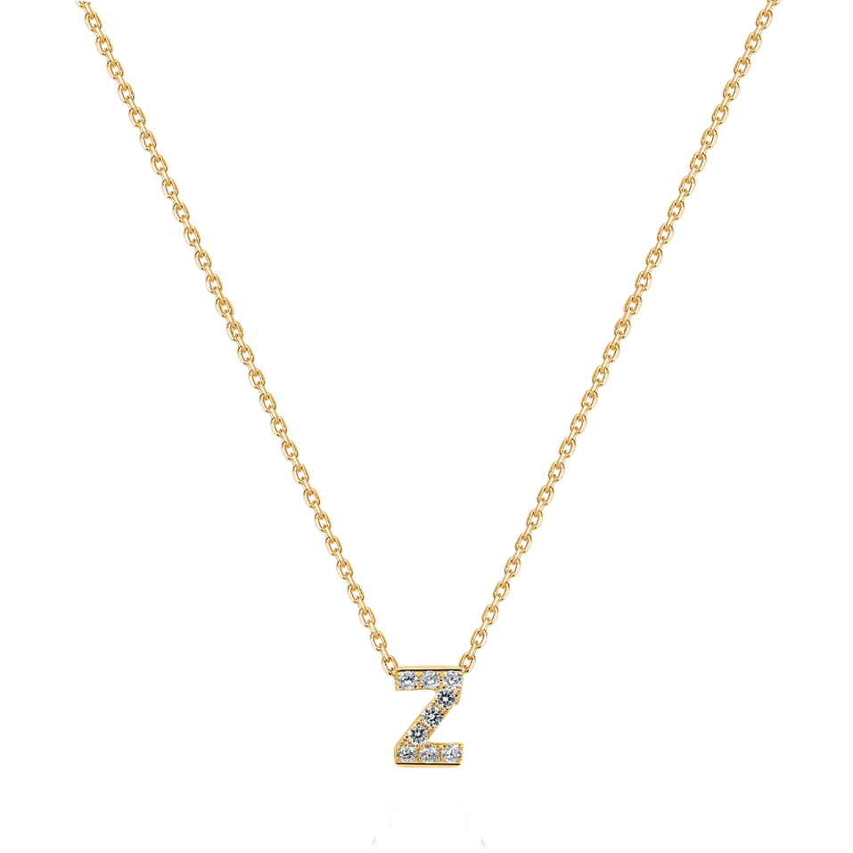 Diamond necklace Glittering Letter Z