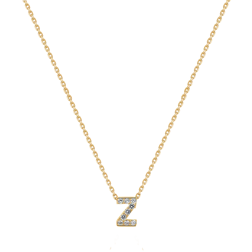 Diamond necklace Glittering Letter Z