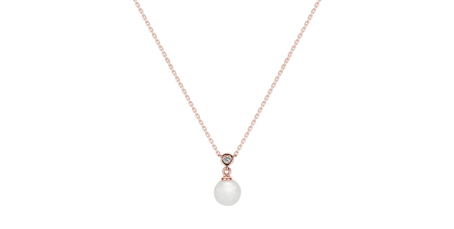 Diamond necklace with Fresh Water Pearl Historic Pearl