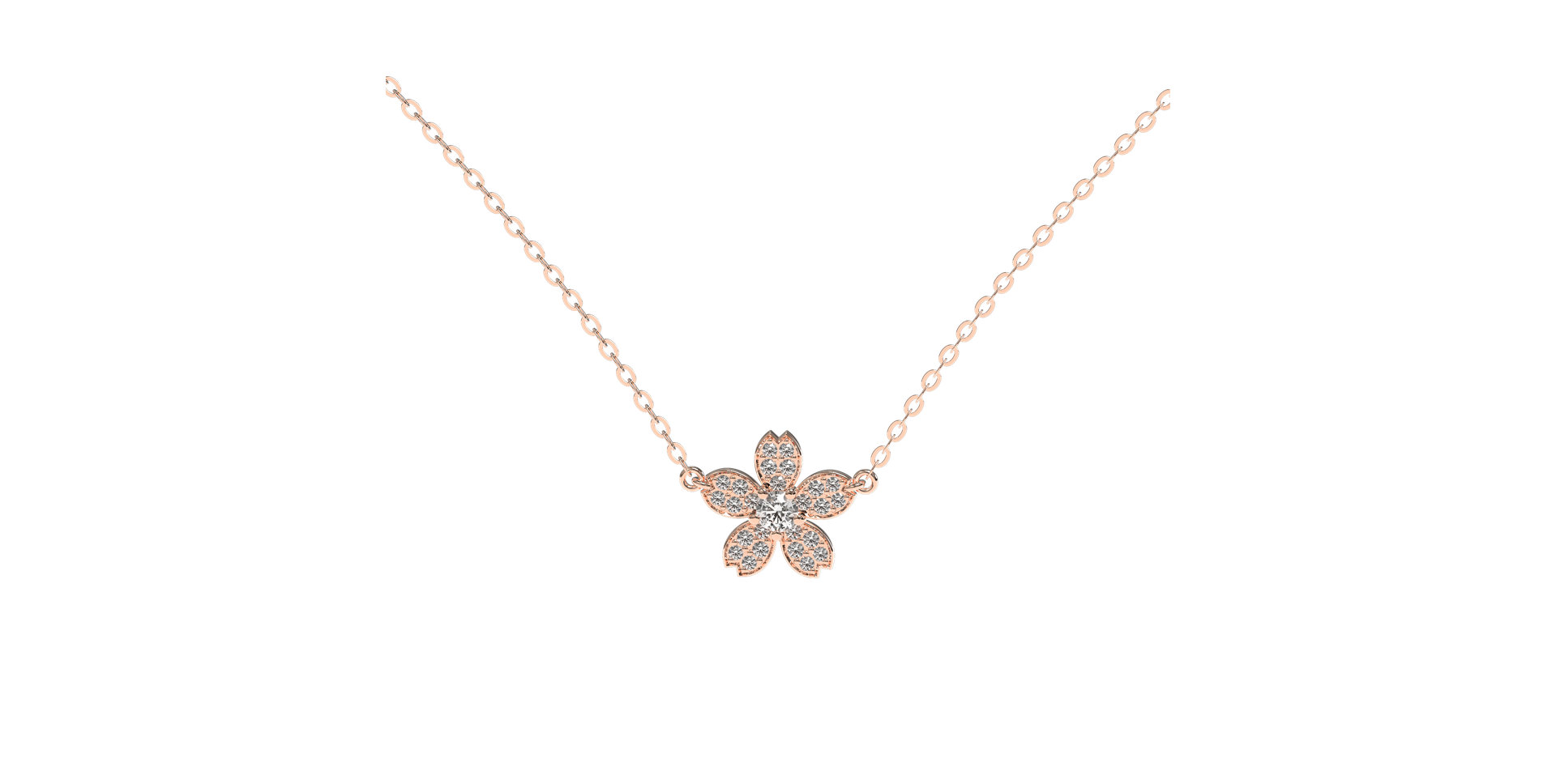 Diamond necklace Flower
