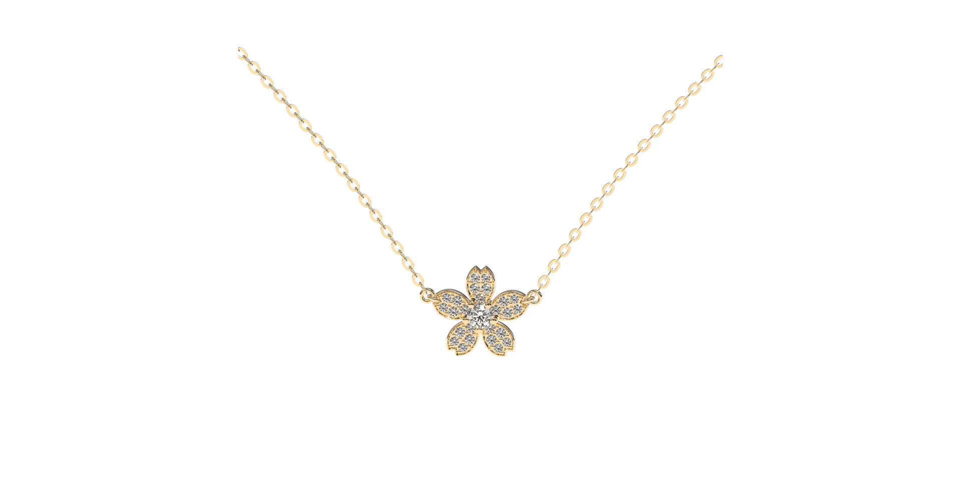 Diamond necklace Flower