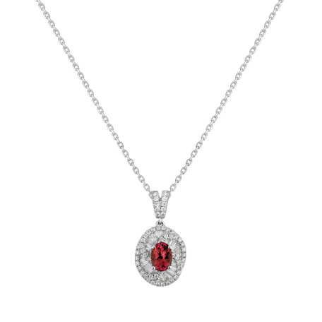 Diamond pendant with Ruby The Edge of Destiny