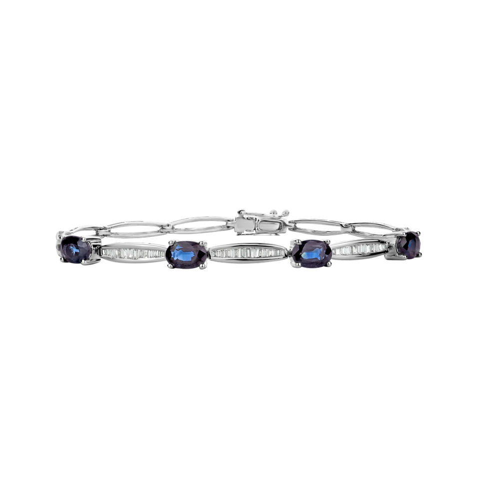 Diamond bracelet with Sapphire Sapphire Sky