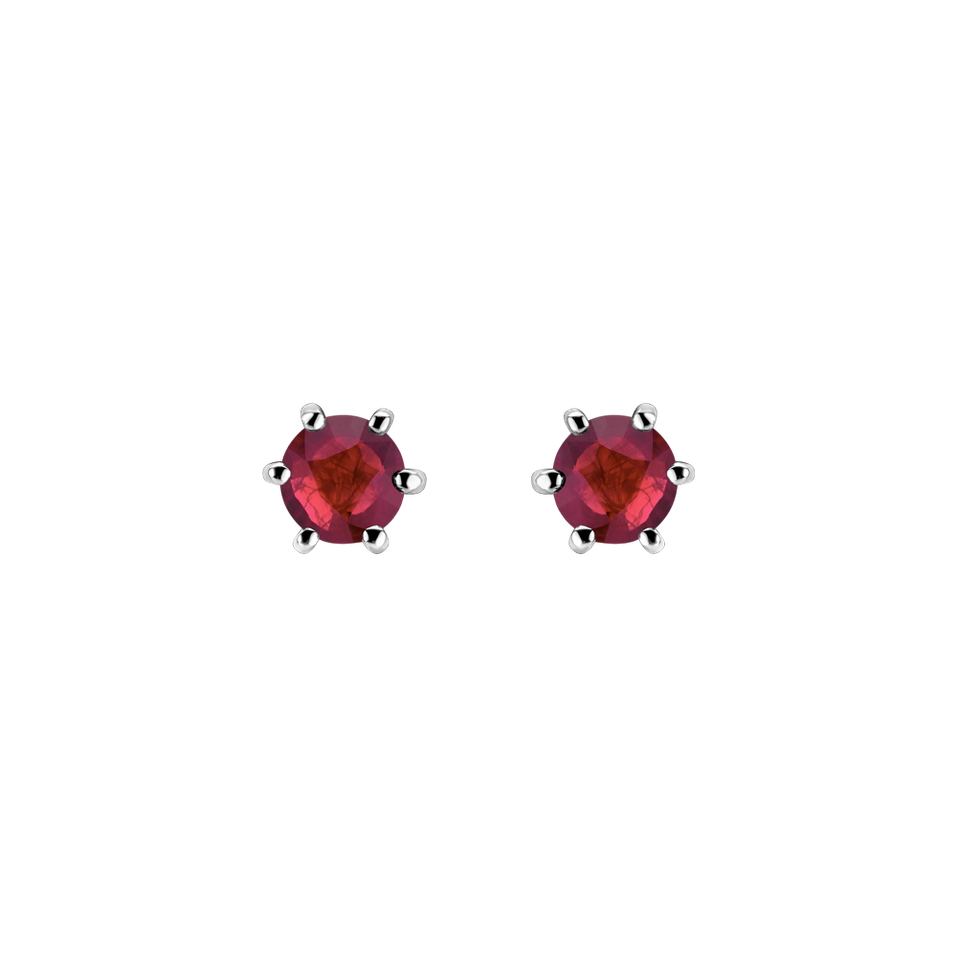 Earrings with Ruby Vesper Romance