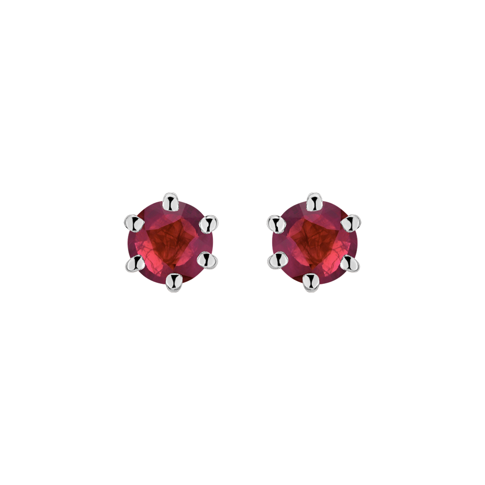 Earrings with Ruby Vesper Romance