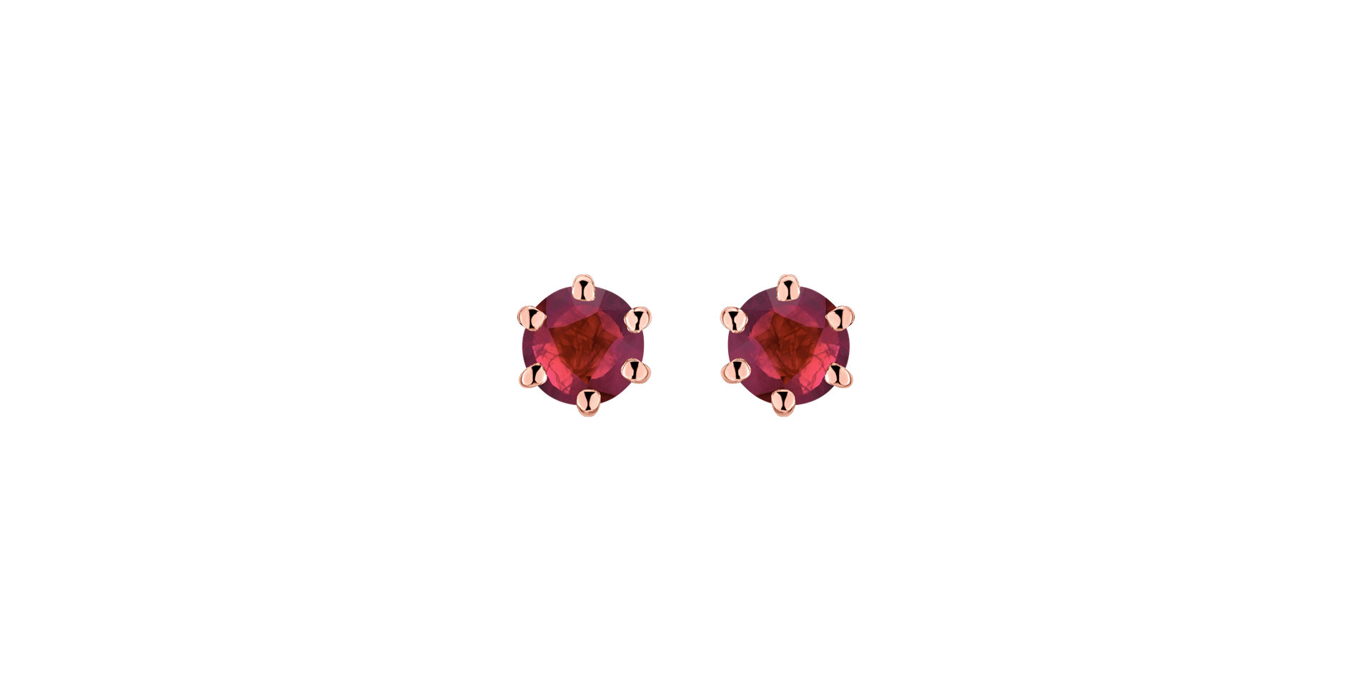 Earrings with Ruby Vesper Romance